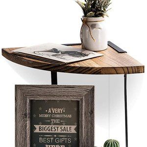 NEX 2-Tier Corner Shelf Floating Wall Mount Round